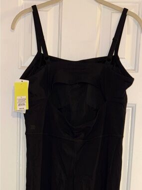 Black One-Piece workout jumpsuit with Adjustable Straps